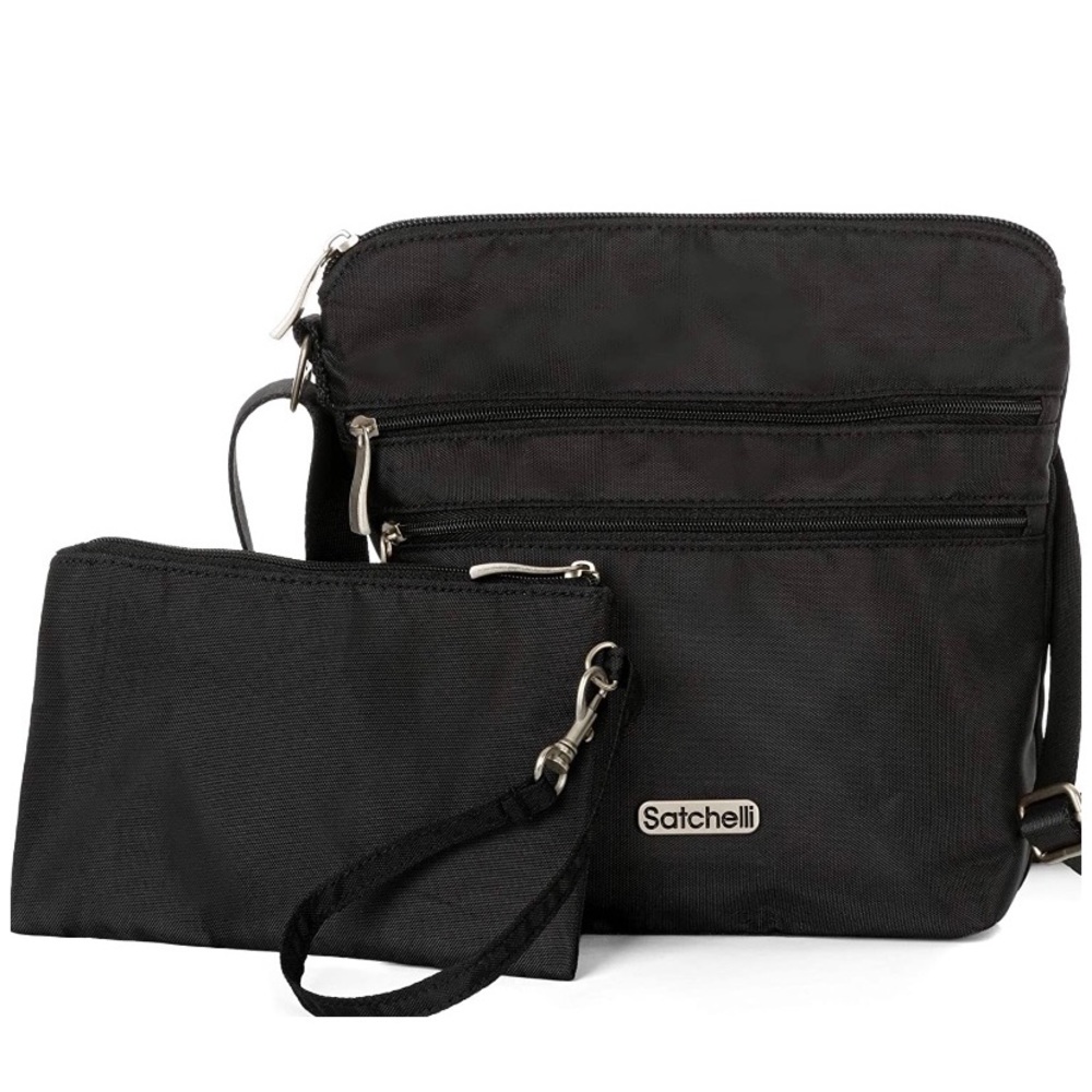 NWOT Small Black Crossbody Purse w/RFID Wristlet